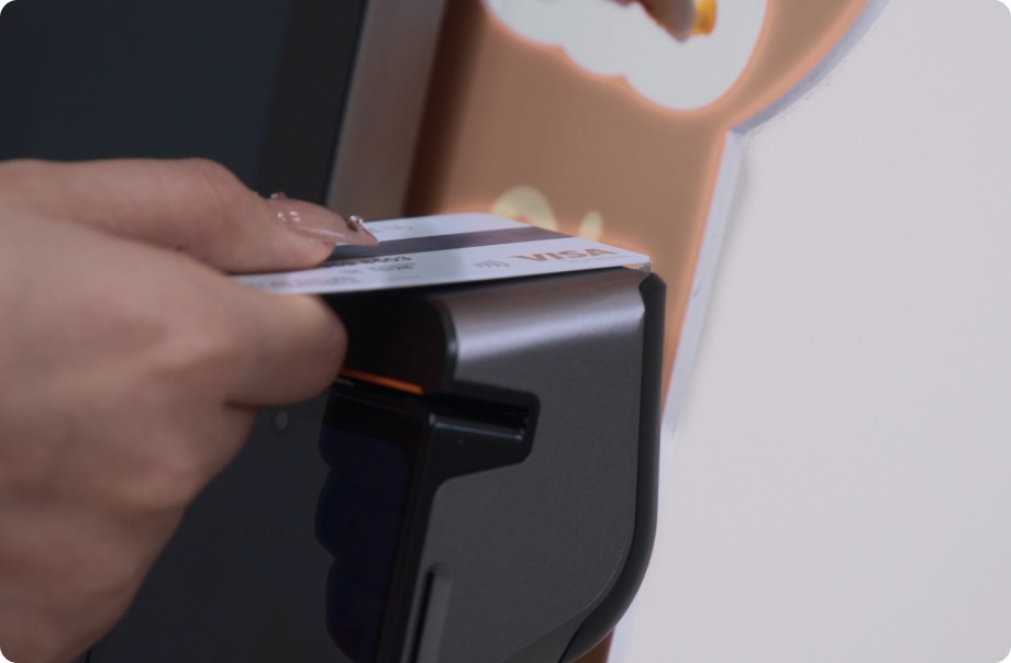 Secure transactions via a payment terminal.